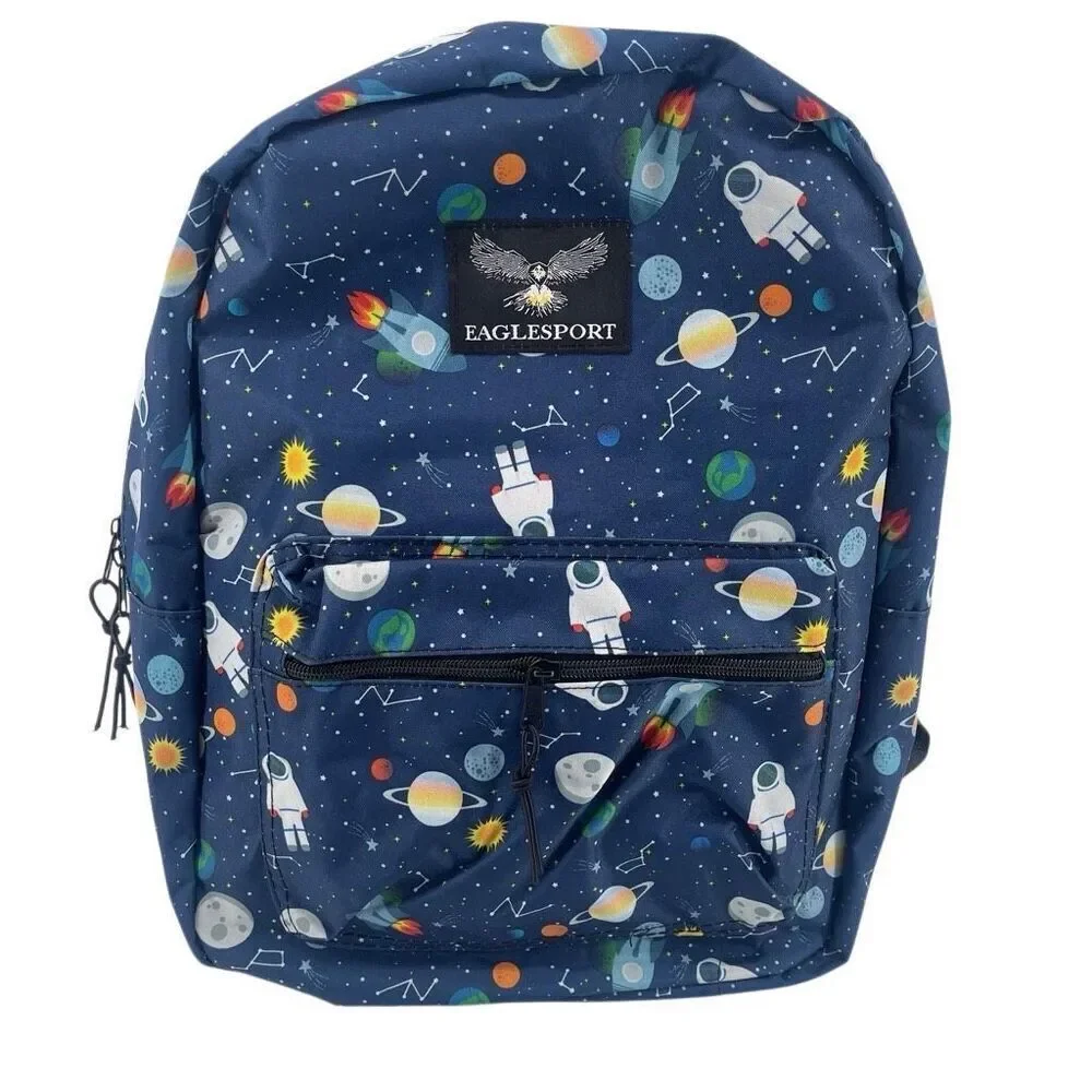 Eaglesport Space Backpack 16” NWT + School Supplies Bundle – Navy Blue
